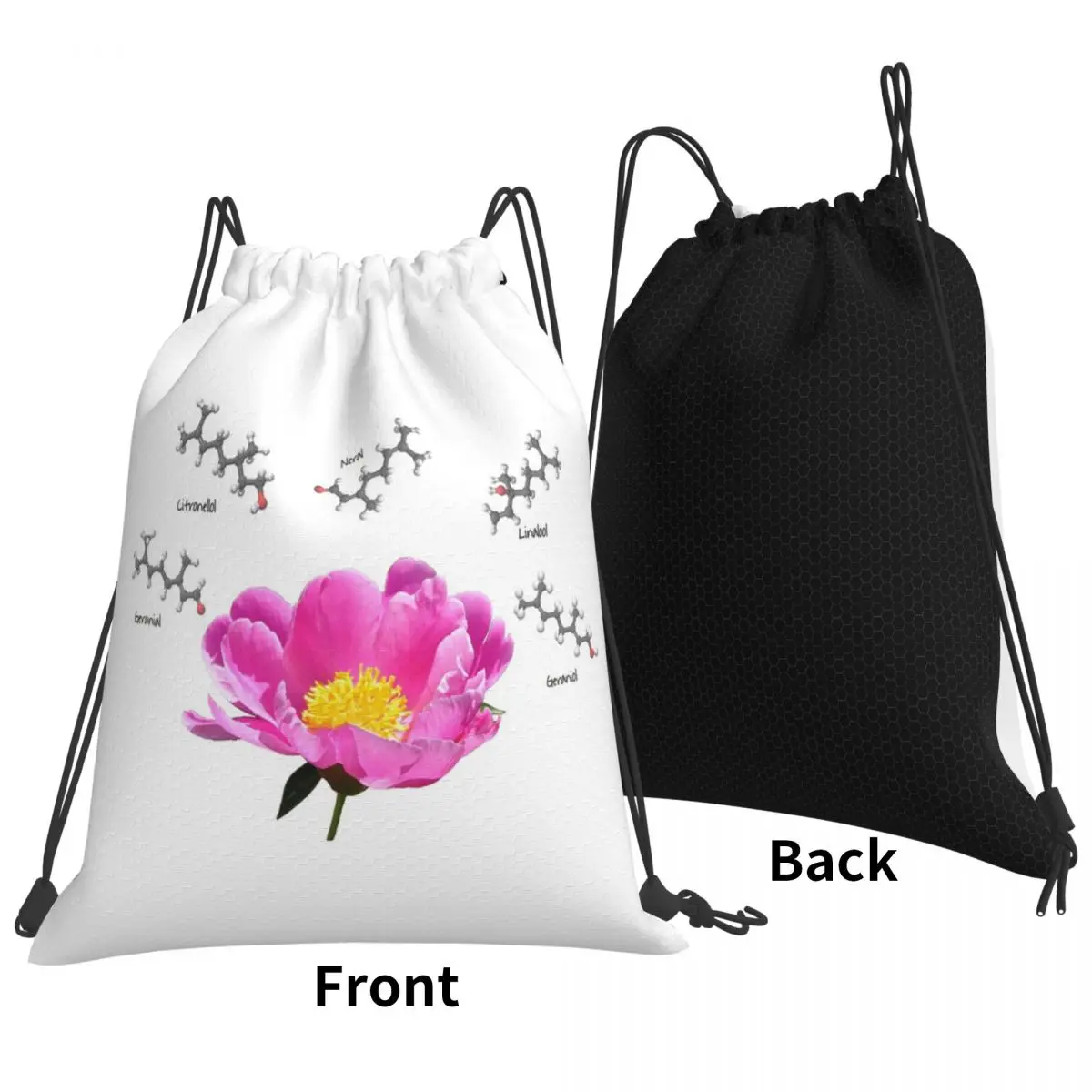 Peony Chemistry Science Flower Backpacks Casual Drawstring Bags Sports Bag Book Bags for Travel Students
Peony Chemistry Science Flower Backpacks Casual Drawstring Bags Sports Bag Book Bags for Travel Students