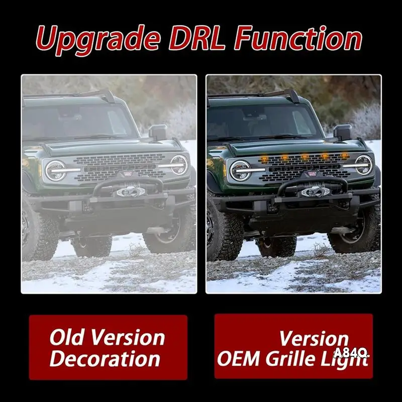 Передние фонари для гриля Ford Bronco 2021-2023, Badlands Wildtrak Everglades, аксессуары для гриля
Передние фонари для гриля Ford Bronco 2021-2023, Badlands Wildtrak Everglades, аксессуары для гриля