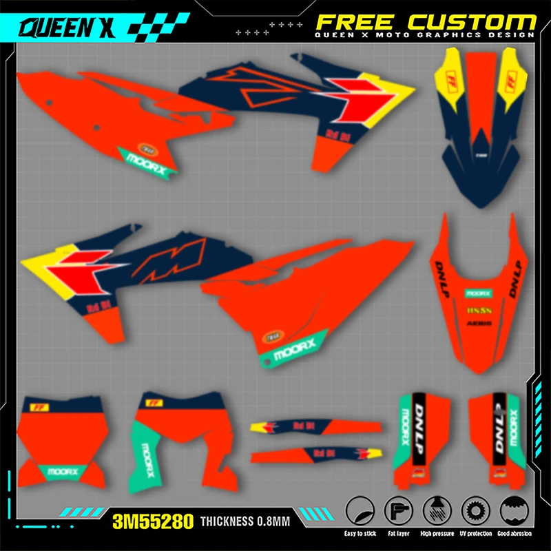 QUEEN X MOTO Graphics Kits For KTM SX SXF 2023 2024 2025 EXC XCW XCW-F 2024 2025 2026 Motorcycle Decal Stickers
QUEEN X MOTO Graphics Kits For KTM SX SXF 2023 2024 2025 EXC XCW XCW-F 2024 2025 2026 Motorcycle Decal Stickers
