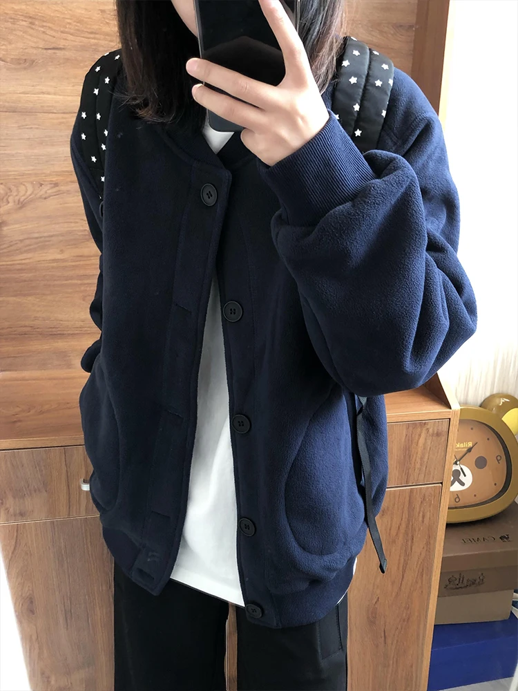 Women's Fce Lined Thiened Baseball Jaet Stand Collar Outerwear Autumn Winter New Sle Loose Fit Comfortable Top
Women's Fce Lined Thiened Baseball Jaet Stand Collar Outerwear Autumn Winter New Sle Loose Fit Comfortable Top