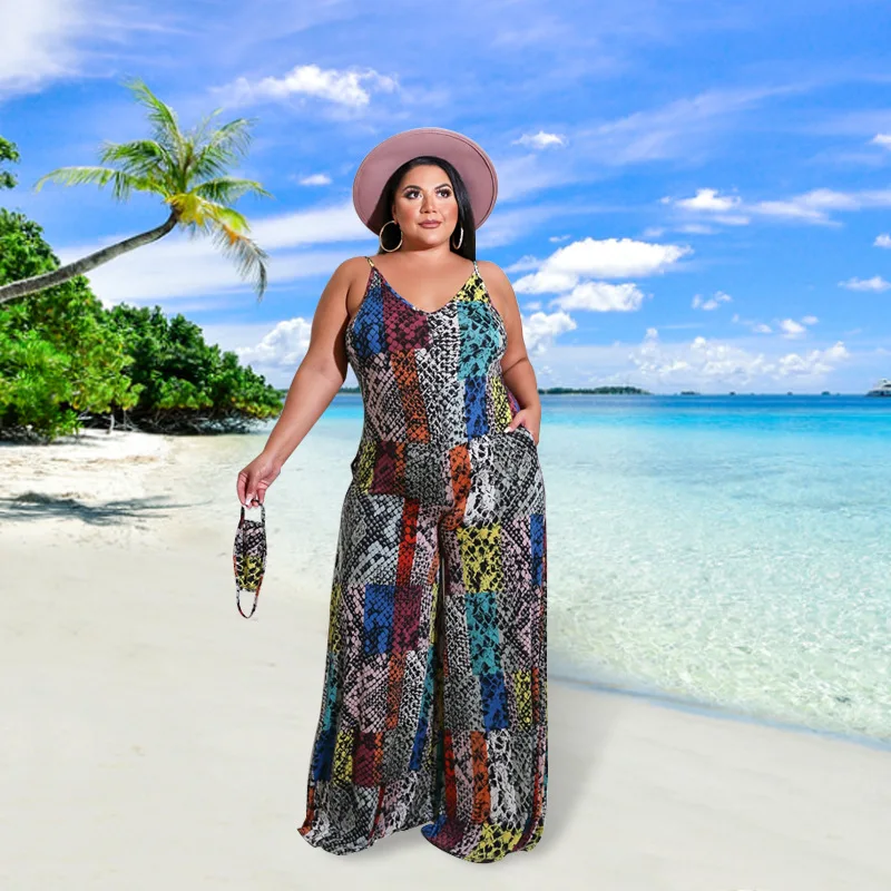 Large size women's clothing summer new suspender printing cool summer jumpsuit new products
Large size women's clothing summer new suspender printing cool summer jumpsuit new products