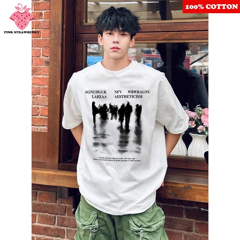 American Design Figure Print T-shirt Men's Summer 2025 New 100% Cotton Street short sleeves T-shirt Loose Y2k Tops men clothing
American Design Figure Print T-shirt Men's Summer 2025 New 100% Cotton Street short sleeves T-shirt Loose Y2k Tops men clothing