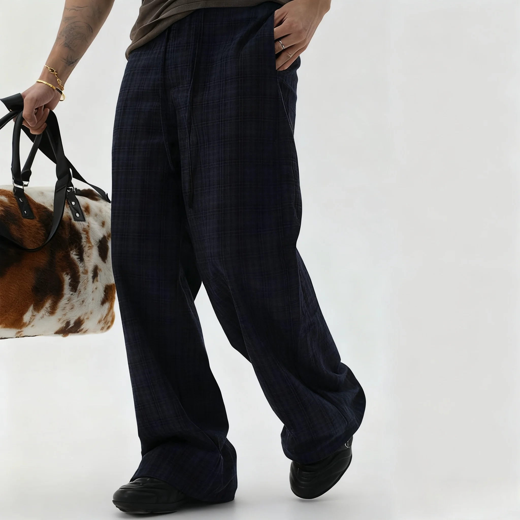 Мужские брюки Parisian Sle в винтажную клетку, прямого кроя, свободные, повседневные, осенние, удобные, из смесового хлопка и полиэстера
Мужские брюки Parisian Sle в винтажную клетку, прямого кроя, свободные, повседневные, осенние, удобные, из смесового хлопка и полиэстера