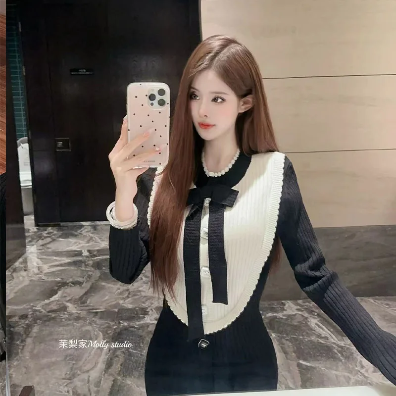 Autumn Winter Fashion Commute Chic Button Elastic Slim Knitted Cardigan Women Clothing Vintage Elegant O-neck Bow Sweaters
Autumn Winter Fashion Commute Chic Button Elastic Slim Knitted Cardigan Women Clothing Vintage Elegant O-neck Bow Sweaters