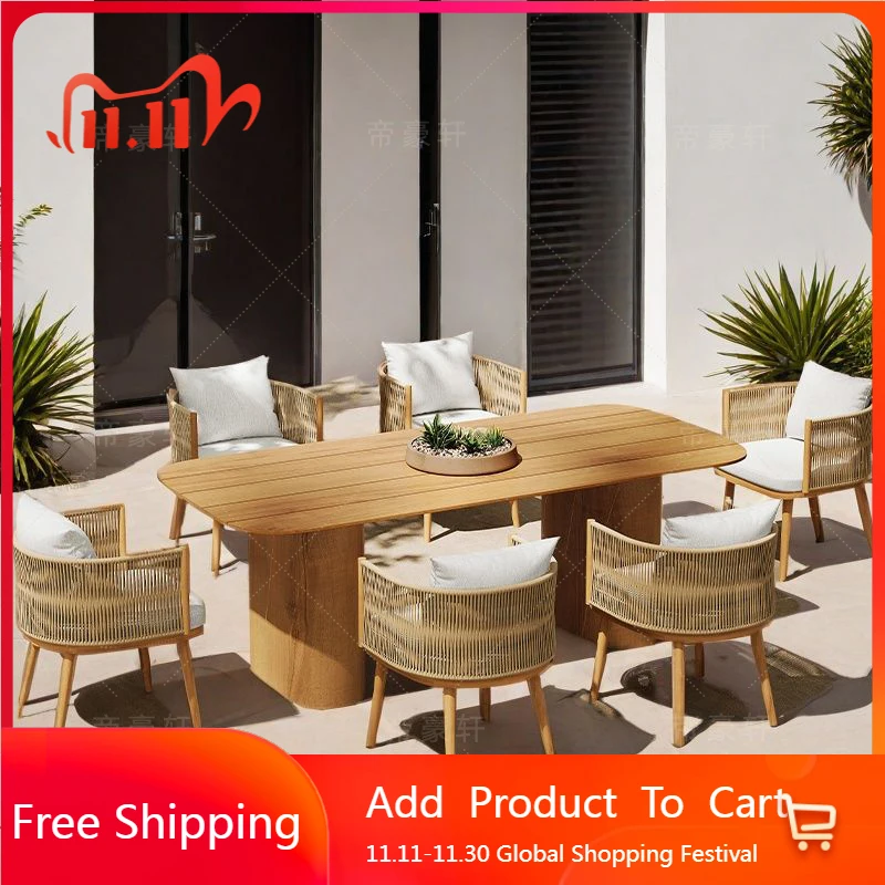 Designer Soild Wood Garden Sets Veranda Quality Lounge Waterproof Patio Set Table And Chairs Nordic Meble Ogrodowe Furniture
Designer Soild Wood Garden Sets Veranda Quality Lounge Waterproof Patio Set Table And Chairs Nordic Meble Ogrodowe Furniture