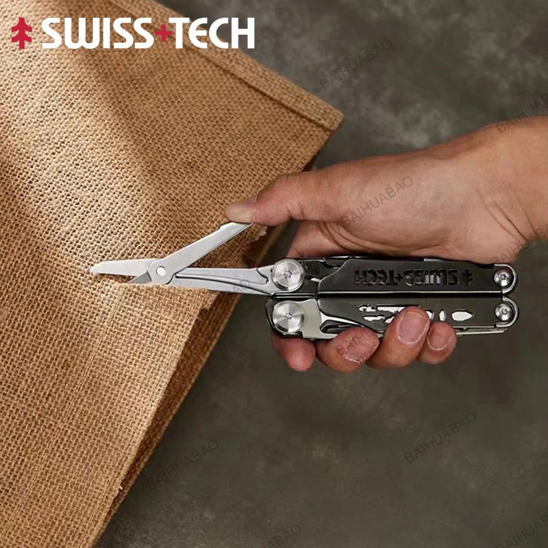 SWISS TECH 37 In 1 Multitool Pliers Folding Multi Tool Scissors Replaceable Saw Blade EDC Outdoor Camping Equipment
SWISS TECH 37 In 1 Multitool Pliers Folding Multi Tool Scissors Replaceable Saw Blade EDC Outdoor Camping Equipment