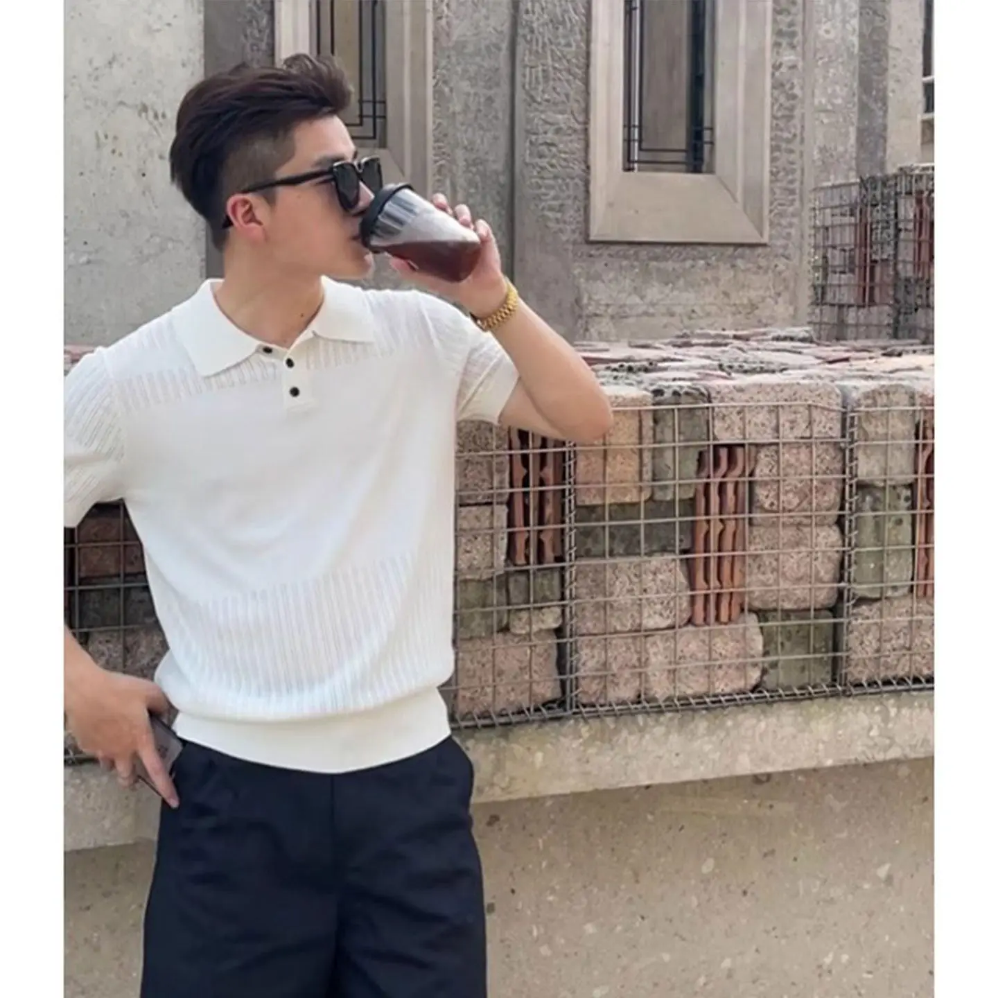 2026 Summer New Style Men's Light-Weight Mature Style Checkered Stripes Open-Weave Knitted Polo Shirt Short Sleeve
2026 Summer New Style Men's Light-Weight Mature Style Checkered Stripes Open-Weave Knitted Polo Shirt Short Sleeve