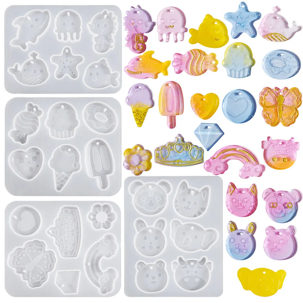 DIY Crystal Drop Glue Marine Animal Candy Ice Cream Rainbow Butterfly Pendant Keychain Silicone Mold
DIY Crystal Drop Glue Marine Animal Candy Ice Cream Rainbow Butterfly Pendant Keychain Silicone Mold