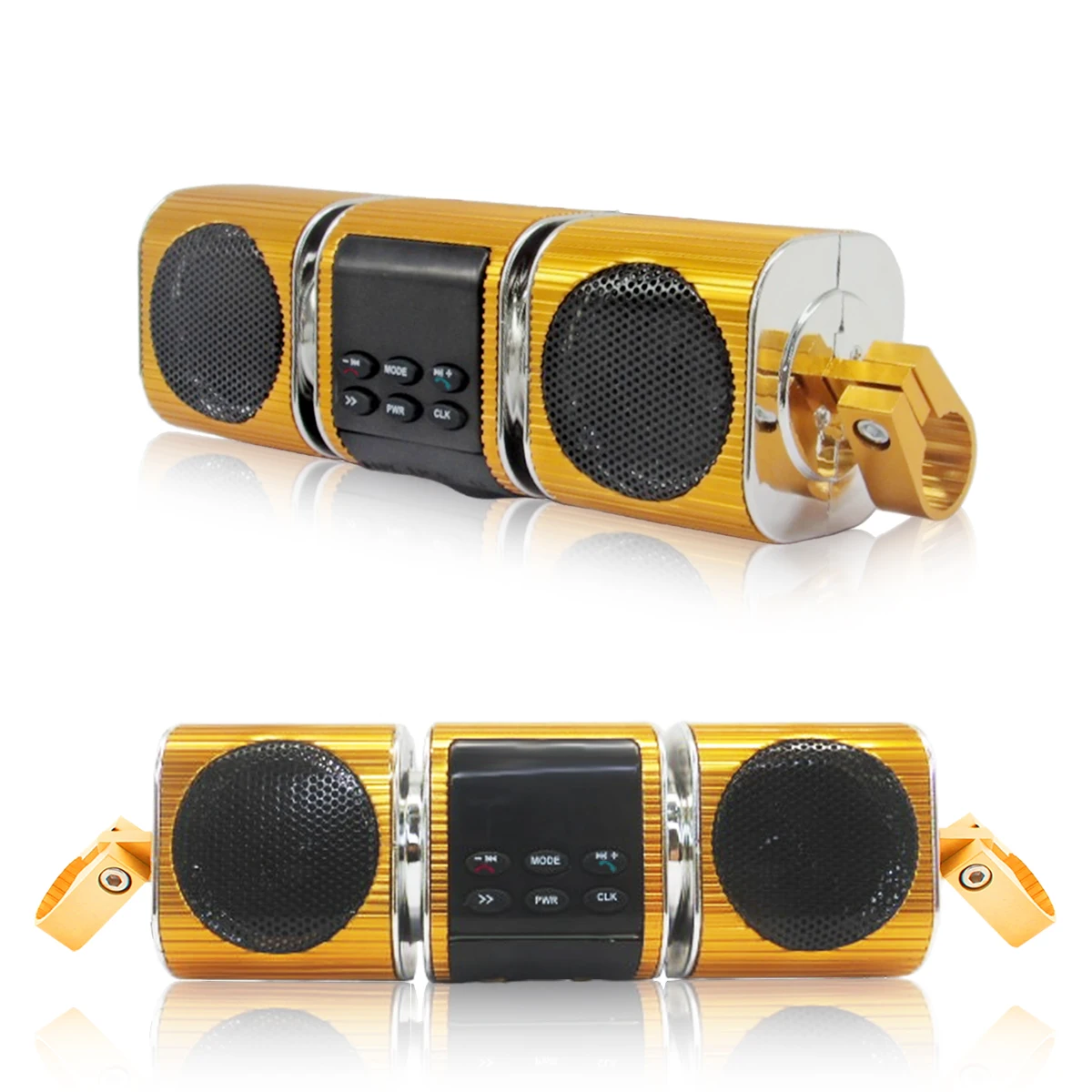 Мотоциклетный динамик со встроенным усилителем, беспроводными входами USB и AUX FM-радио 12 В металлический MP3-плеер для внедорожных велосипедов 
Мотоциклетный динамик со встроенным усилителем, беспроводными входами USB и AUX FM-радио 12 В металлический MP3-плеер для внедорожных велосипедов