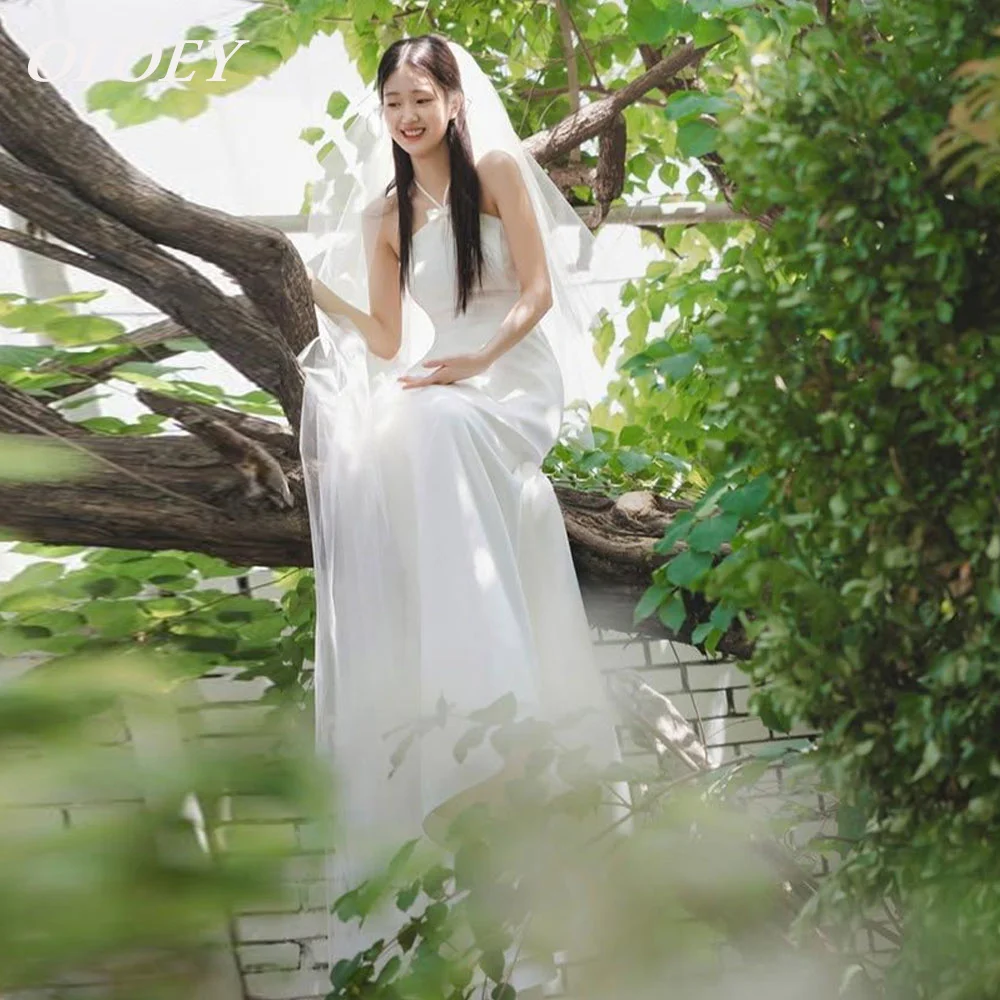 OLOEY Simple Halter Mermaid Wedding Dress Korea Photoshoot Lac-up Back Bridal Gown Sweep Train Customized 웨딩드레스
OLOEY Simple Halter Mermaid Wedding Dress Korea Photoshoot Lac-up Back Bridal Gown Sweep Train Customized 웨딩드레스