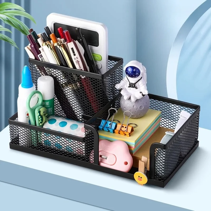 3/4 Grids Table Organiser Office Desk Top Storage Box Black Mesh Pen Holder File Storage Rack Metal Pen Holder Kawaii Storage
3/4 Grids Table Organiser Office Desk Top Storage Box Black Mesh Pen Holder File Storage Rack Metal Pen Holder Kawaii Storage