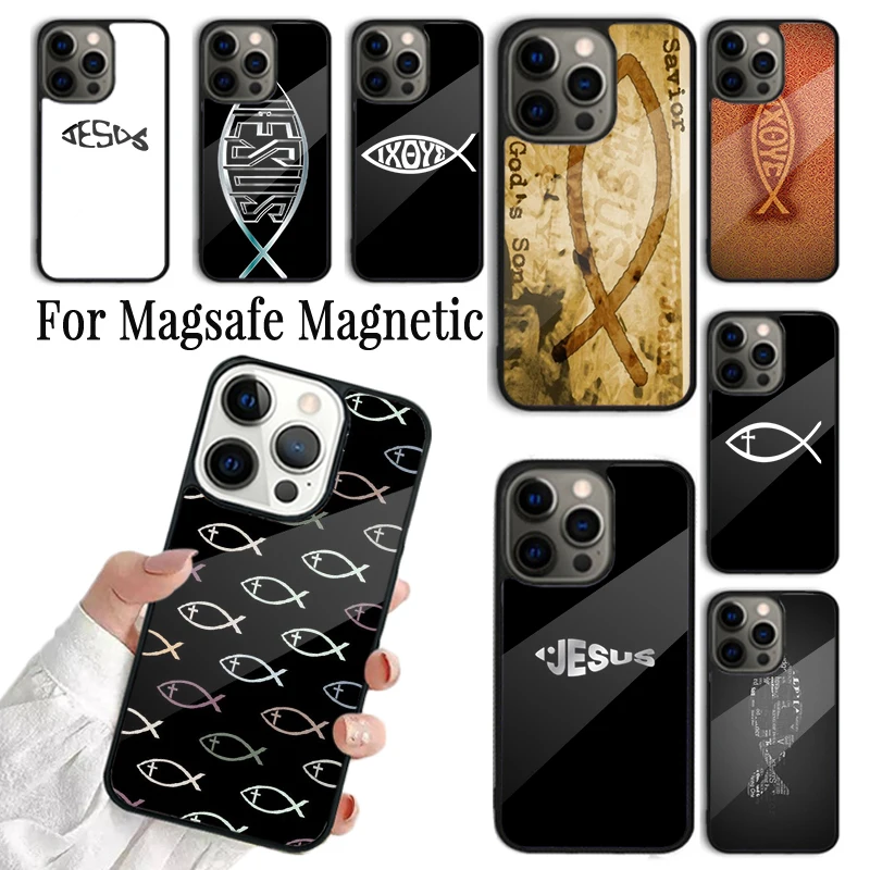 Phone Case For iPhone 16 15 14 13 12 11 Pro Max Plus Magsafe Magnetic Wireless Charging Cover Fish Symbol Jesus Christ Christian
Phone Case For iPhone 16 15 14 13 12 11 Pro Max Plus Magsafe Magnetic Wireless Charging Cover Fish Symbol Jesus Christ Christian