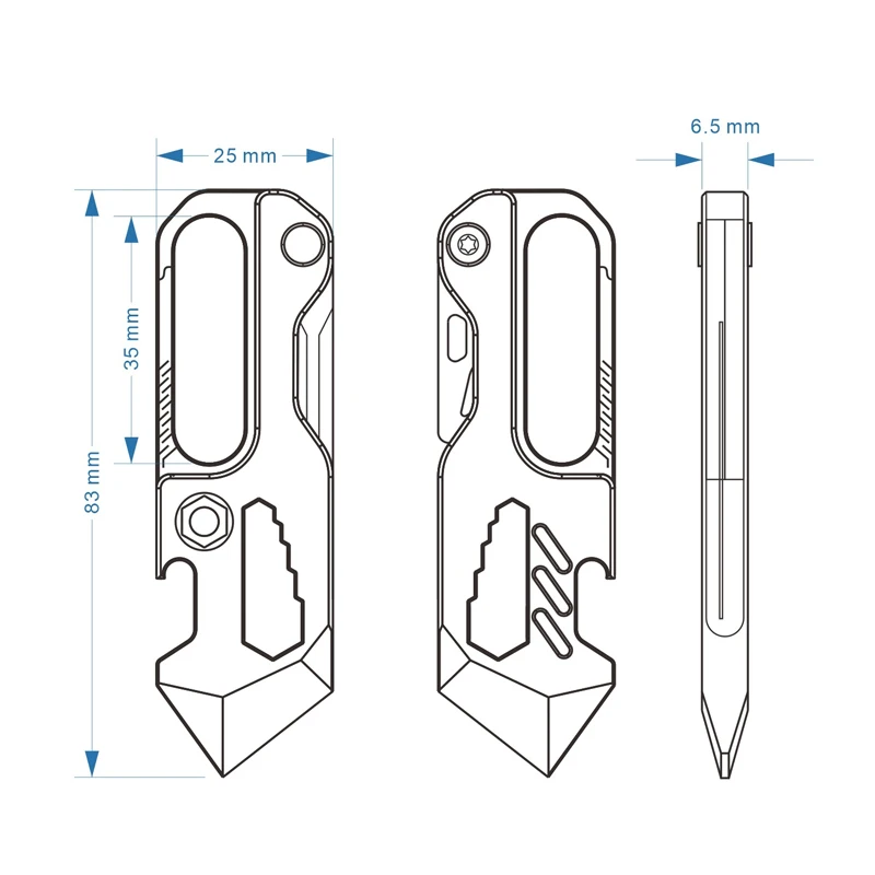 Outdoor Portable EDC Multifunctional Titanium Alloy Survival Keychain Bottle Opener Pry Bar Screwdriver Hanging Tool
Outdoor Portable EDC Multifunctional Titanium Alloy Survival Keychain Bottle Opener Pry Bar Screwdriver Hanging Tool