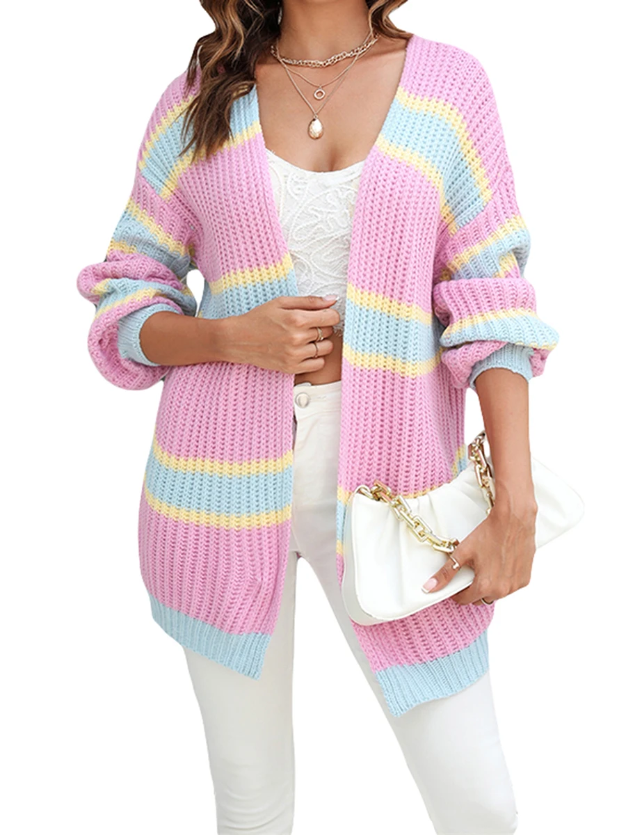 Scriardv Women Y2k Knitted Coat Striped Long Sleeve Cardigan Knitwear Jacket Ladies Fall Pullovers Streetwear
Scriardv Women Y2k Knitted Coat Striped Long Sleeve Cardigan Knitwear Jacket Ladies Fall Pullovers Streetwear