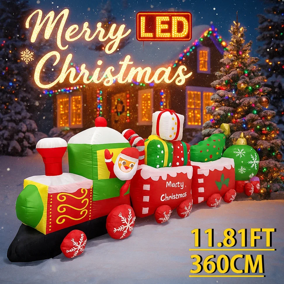 11.81FT Giant Party Holiday DIY Decorations Christmas Inflatable Santa Train With LED Lights Xmas Yard Supplies Home Ornaments
11.81FT Giant Party Holiday DIY Decorations Christmas Inflatable Santa Train With LED Lights Xmas Yard Supplies Home Ornaments