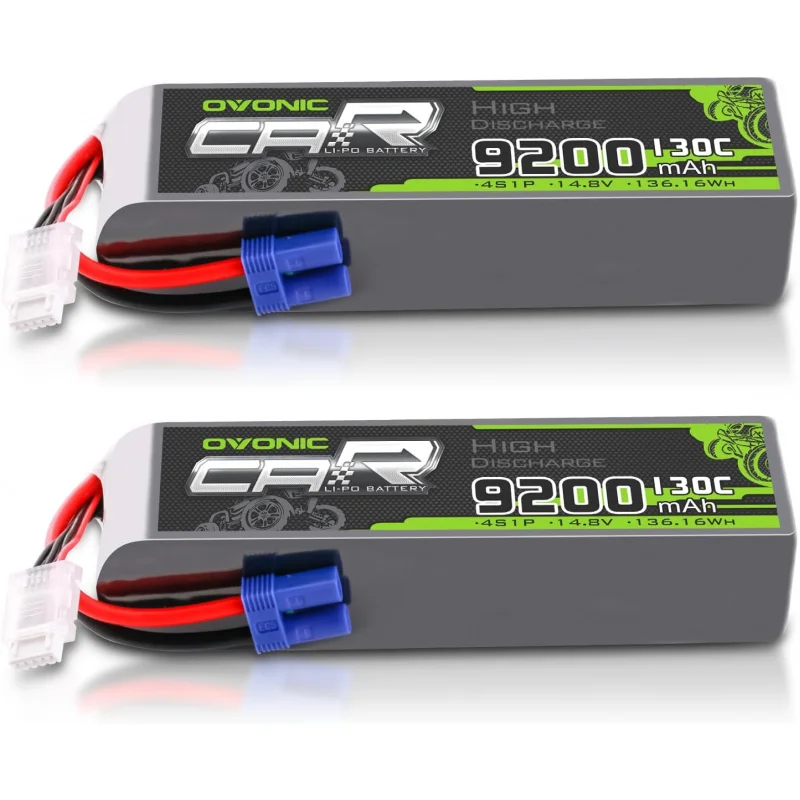 Аккумулятор OVONIC 4S LiPo 9200mAh 14,8 V 130C RC Battery с разъемом EC5 (2 шт.)
Аккумулятор OVONIC 4S LiPo 9200mAh 14,8 V 130C RC Battery с разъемом EC5 (2 шт.)