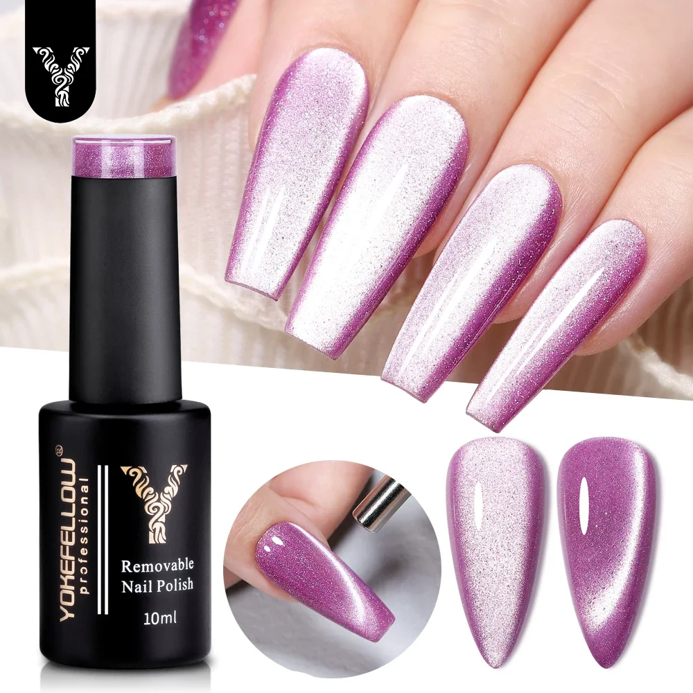 YOKEFELLOW Cat Eye Gel Nail Polish 10Ml Purple Magnetic Nail Polish Gel Semi-Permanent Professional Nail Gel for Manicure DIY
YOKEFELLOW Cat Eye Gel Nail Polish 10Ml Purple Magnetic Nail Polish Gel Semi-Permanent Professional Nail Gel for Manicure DIY
