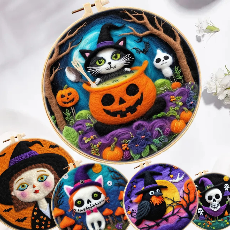 GATYZTORY Needle Felt Starter Set Demon Wool Felt Painting Kit For Beginners Wool Needle Felt Set Halloween Home Decoration
GATYZTORY Needle Felt Starter Set Demon Wool Felt Painting Kit For Beginners Wool Needle Felt Set Halloween Home Decoration