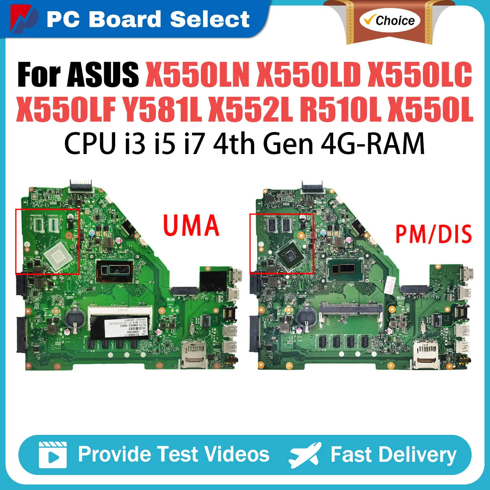 Материнская плата X550LD для ASUS X550LN X550LC X550LF Y581L X552L R510L X550L X550LA, материнская плата для ноутбука, процессор i3 i5 i7 4-го поколения, 4G-RAM
Материнская плата X550LD для ASUS X550LN X550LC X550LF Y581L X552L R510L X550L X550LA, материнская плата для ноутбука, процессор i3 i5 i7 4-го поколения, 4G-RAM