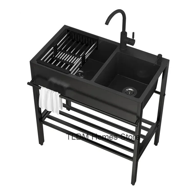 Bracket Integrated Vegetable Basin with Stainless Steel Kitchen Sinks Large Dishwashing Basin Floor-standing Balcony Double Sink
Bracket Integrated Vegetable Basin with Stainless Steel Kitchen Sinks Large Dishwashing Basin Floor-standing Balcony Double Sink