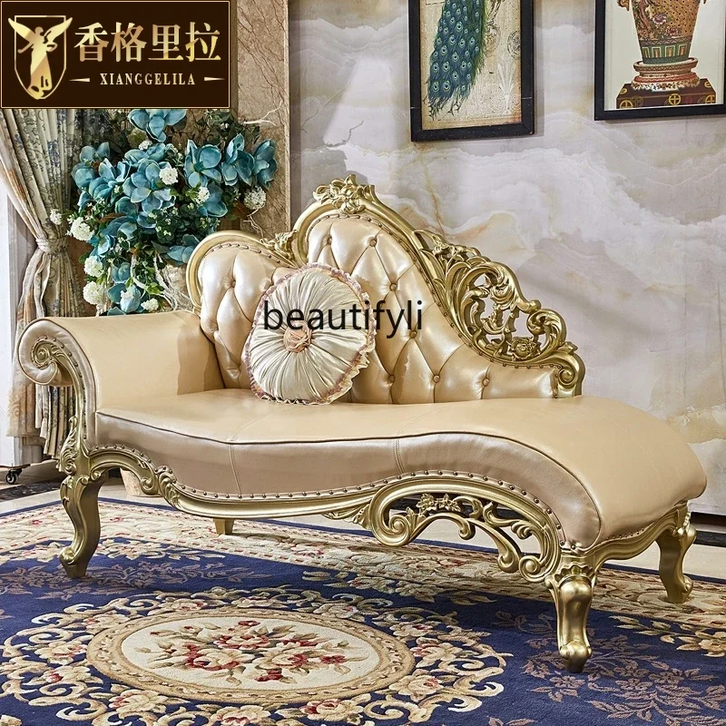 A16 European all-solid wood chair high-end double-sided carved princess chair American luxury champagne leather chair
A16 European all-solid wood chair high-end double-sided carved princess chair American luxury champagne leather chair
