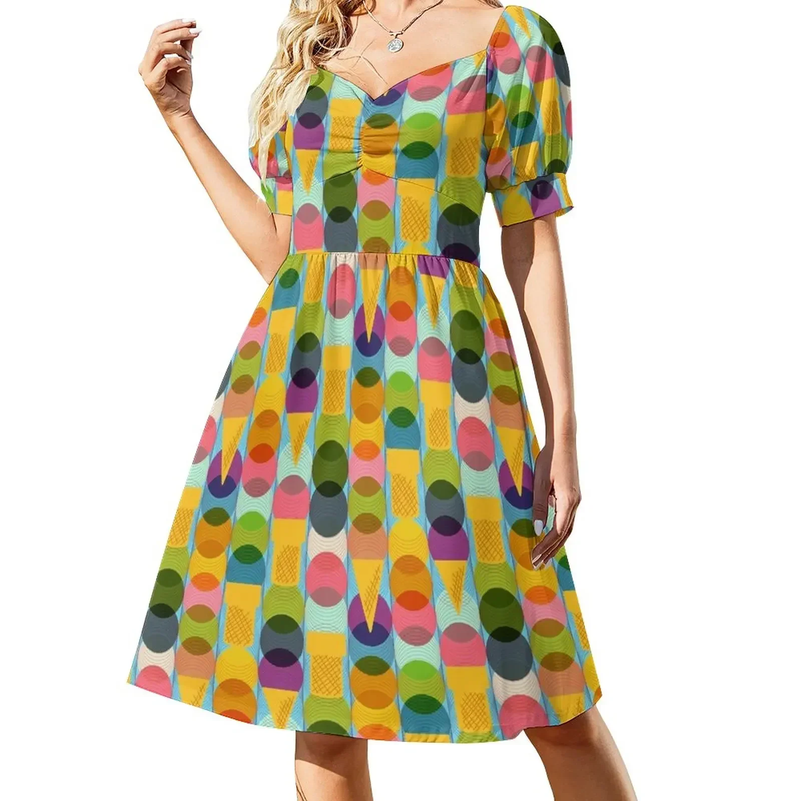 Bauhaus Ice Cream Cone Short-Sleeved Dress loose summer dress cocktail dresses evening dress woman Women's summer dresses
Bauhaus Ice Cream Cone Short-Sleeved Dress loose summer dress cocktail dresses evening dress woman Women's summer dresses