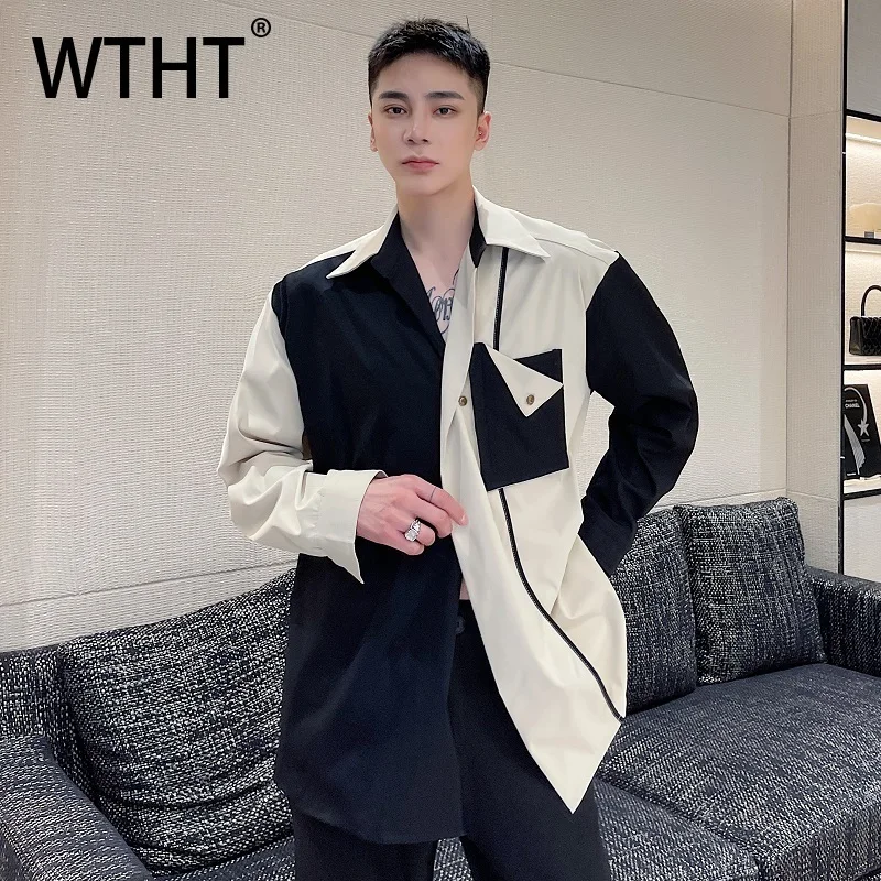 WTHT Trendy Men's Spliced Contrast Color Design Casual Shirts Fashion Long Sleeves Single-breasted Tops Male 2025 Autumn 2A1616
WTHT Trendy Men's Spliced Contrast Color Design Casual Shirts Fashion Long Sleeves Single-breasted Tops Male 2025 Autumn 2A1616