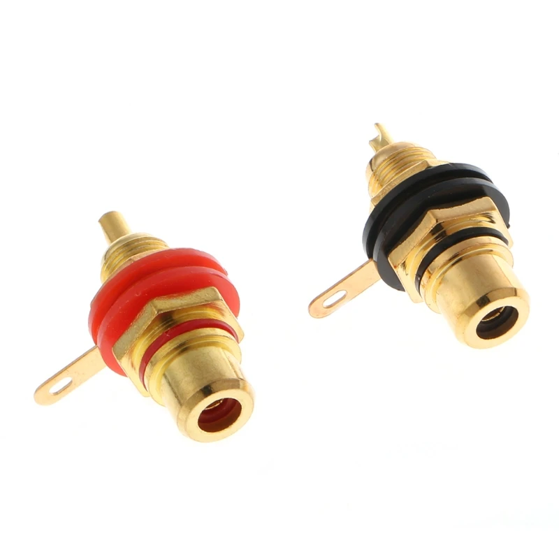 SZYA 1 Pair RCA Female Socket Connector Chassis Panel Mount Adapter o Terminal Pl
SZYA 1 Pair RCA Female Socket Connector Chassis Panel Mount Adapter o Terminal Pl
