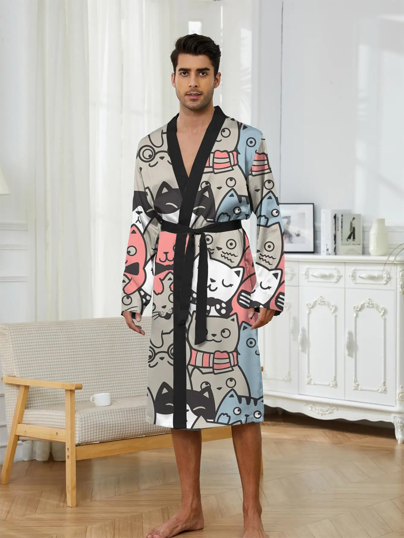 1pcs Men's Robes 2026 Spring/Summer Sleepwear Graphic Bathrobe men Breathable Shower robe Bathrobe man Robe man 3D Printed
1pcs Men's Robes 2026 Spring/Summer Sleepwear Graphic Bathrobe men Breathable Shower robe Bathrobe man Robe man 3D Printed
