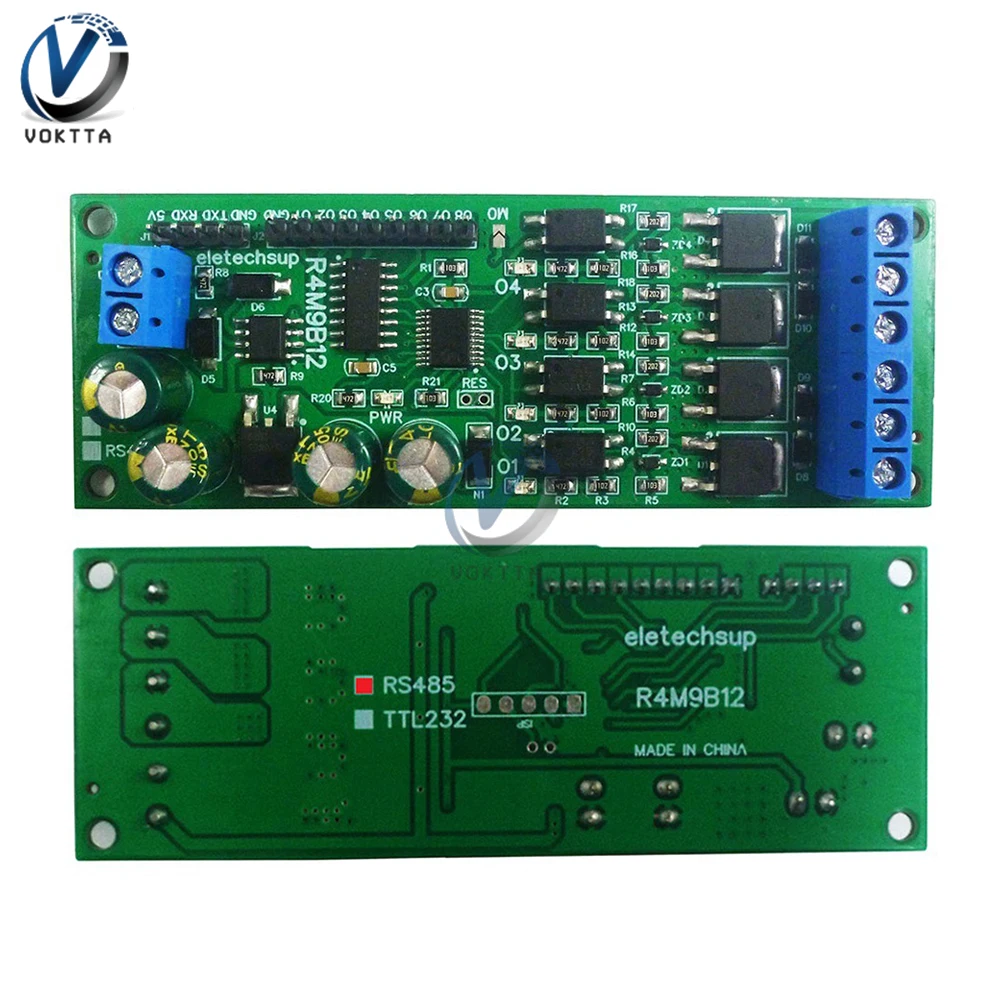 DC 12V 24V RS485 Solid-state Relay Module 4CH MOS Transistor and 8CH TTL Level Output Board Modbus RTU and AT Control Module
DC 12V 24V RS485 Solid-state Relay Module 4CH MOS Transistor and 8CH TTL Level Output Board Modbus RTU and AT Control Module