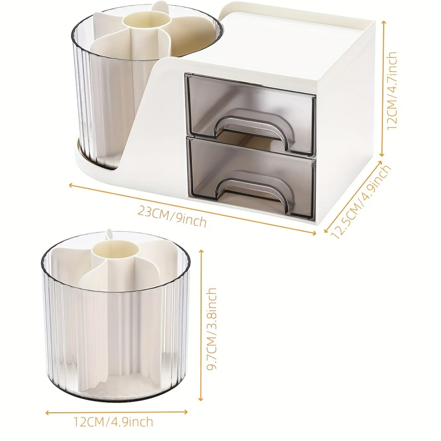 Desk Organizer with 2 Drawer, Pencil Pen Holder for Desk, Desk Organizers and Accessories with 4 Compartments + Drawer for Offic
Desk Organizer with 2 Drawer, Pencil Pen Holder for Desk, Desk Organizers and Accessories with 4 Compartments + Drawer for Offic