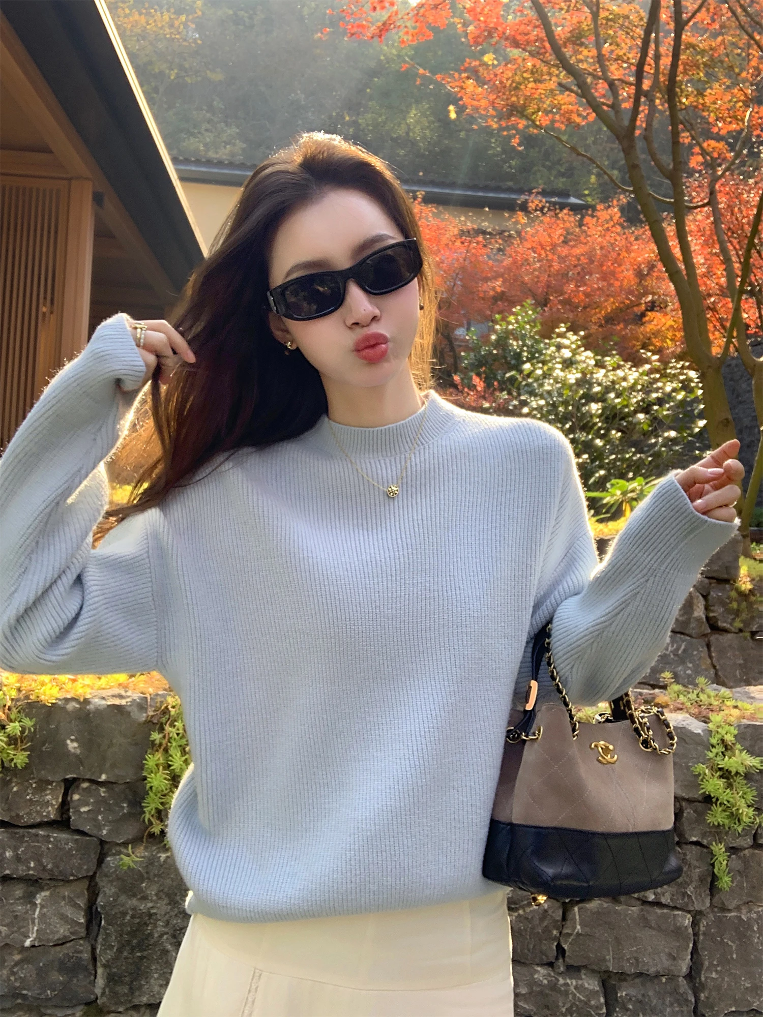 Женский свитер Pusumede Casual Loose Long Sleeve с высоким воротником, синий, из полиэфирного и нейлонового волокна, А-силуэт
Женский свитер Pusumede Casual Loose Long Sleeve с высоким воротником, синий, из полиэфирного и нейлонового волокна, А-силуэт