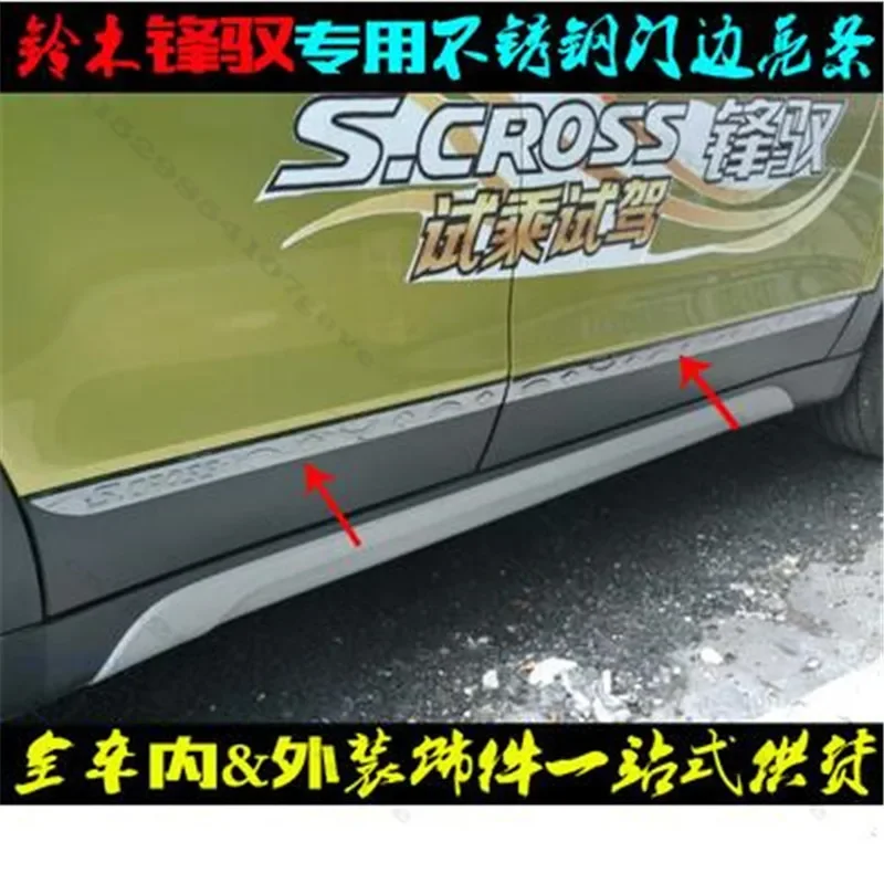 For Suzuki S-CROSS 2013-2019 Car styling stainless steel Chrome body side moldings side door decoration Styling Accessories
For Suzuki S-CROSS 2013-2019 Car styling stainless steel Chrome body side moldings side door decoration Styling Accessories
