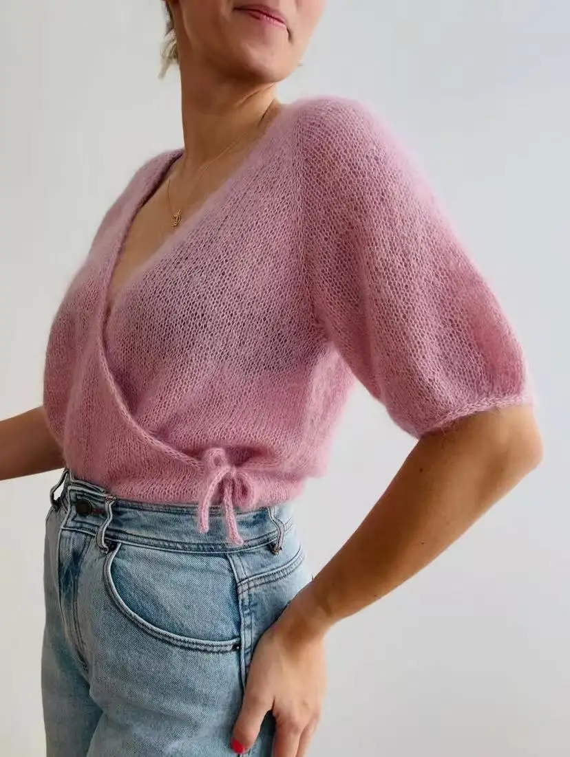 Fashionable and sweet summer short shoulder short sleeved T-shirt for women, versatile and slimming top with hollowed out design
Fashionable and sweet summer short shoulder short sleeved T-shirt for women, versatile and slimming top with hollowed out design
