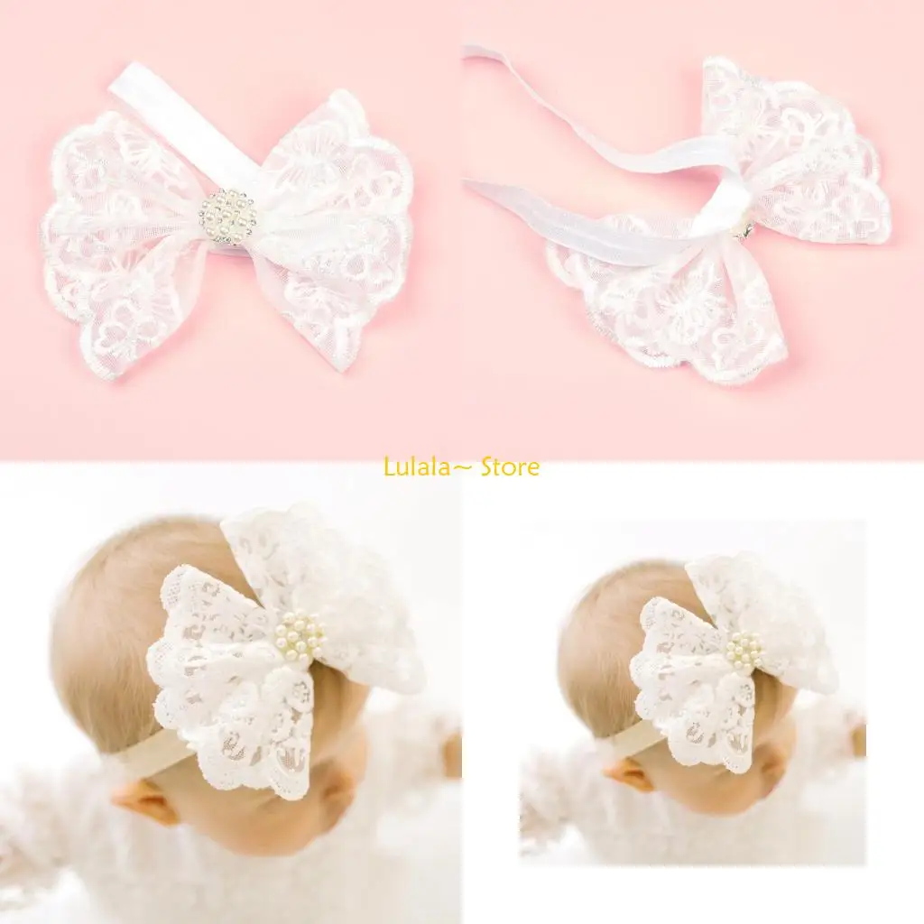 Y4QA Delicate Baby Headband With Lace Bowknot Elegant Hair Band Stretchable Headwear For Newborn Infant Photo Party Outfit
Y4QA Delicate Baby Headband With Lace Bowknot Elegant Hair Band Stretchable Headwear For Newborn Infant Photo Party Outfit