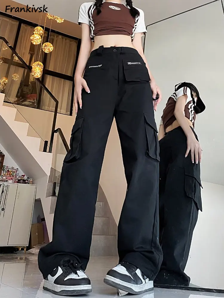 Summer Pants Women Vintage Black Cargo Trousers All-match Harajuku American Style High Street Clothing Fashion Popular Couples
Summer Pants Women Vintage Black Cargo Trousers All-match Harajuku American Style High Street Clothing Fashion Popular Couples