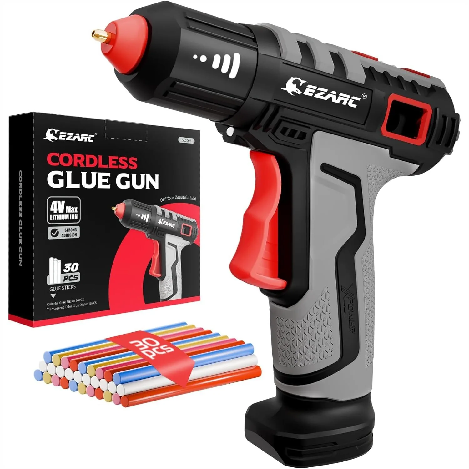 Cordless Hot Glue Gun with 30 Glue Sticks, 15s Fast Heating, Smart Power-Off, 2500mAh Rechargeable Battery for DIY Crafts and
Cordless Hot Glue Gun with 30 Glue Sticks, 15s Fast Heating, Smart Power-Off, 2500mAh Rechargeable Battery for DIY Crafts and