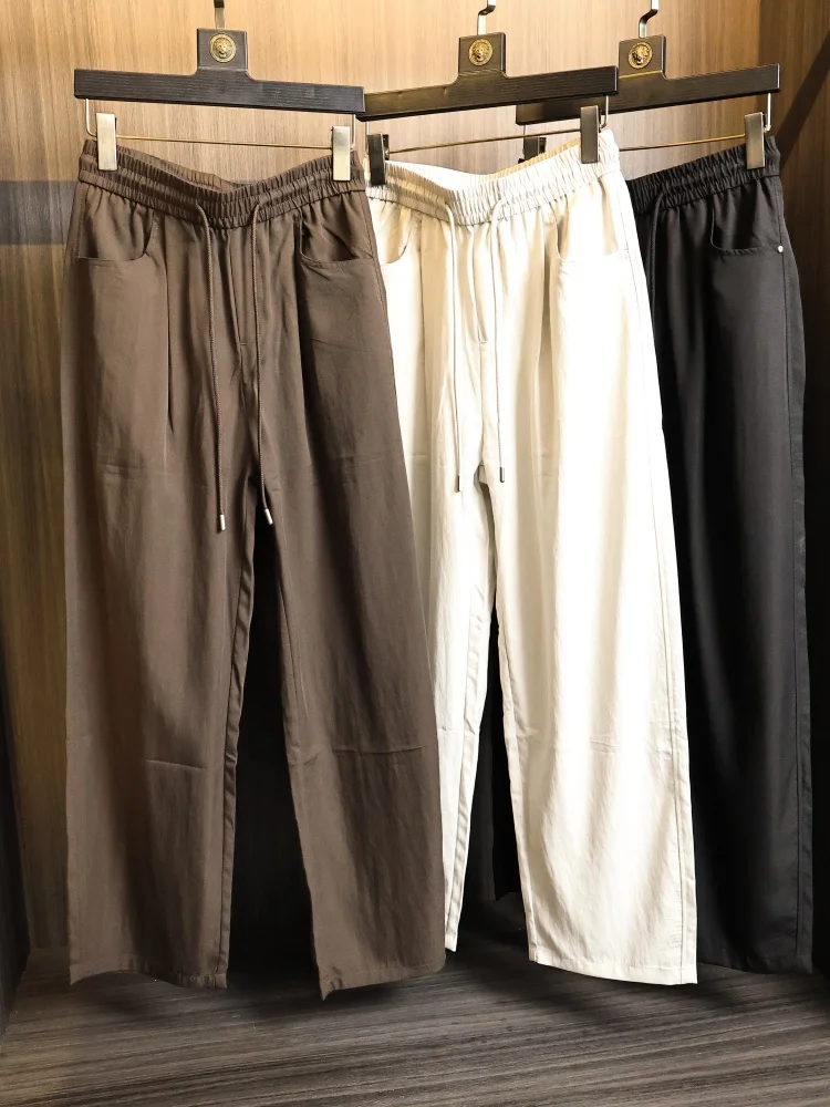 Silky Soft Drapey Men's Casual Pants Straight Leg Elastic Waist Summer Fashion Breathable Comfortable Pure Color Youth Wear
Silky Soft Drapey Men's Casual Pants Straight Leg Elastic Waist Summer Fashion Breathable Comfortable Pure Color Youth Wear