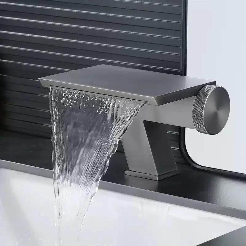 Waterfall Basin Hot and Cold Faucet Creative Design of Washbasin Faucet in Hotel Bathroom
Waterfall Basin Hot and Cold Faucet Creative Design of Washbasin Faucet in Hotel Bathroom