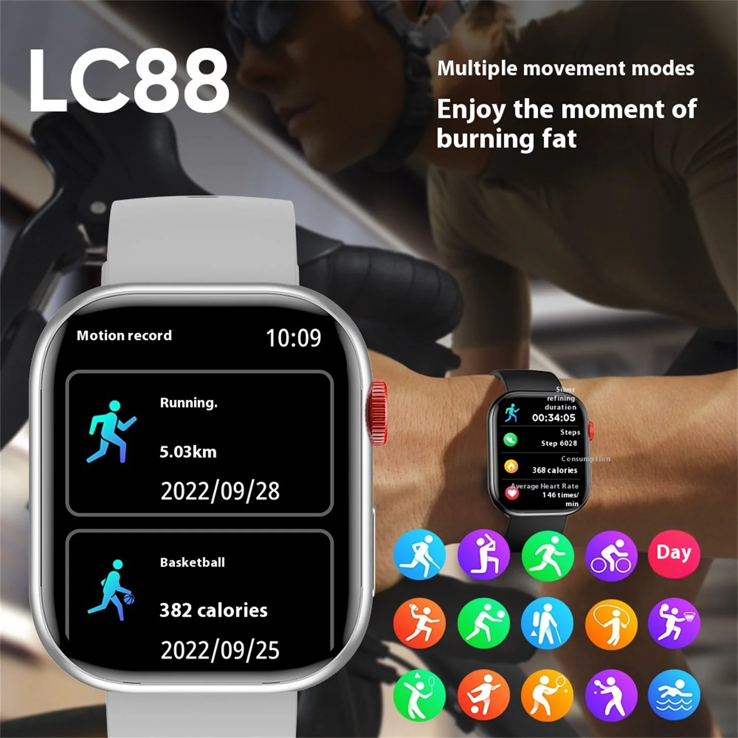 Huaqiangbei's popular LC88 Dynamic Island heart rate, blood oxygen, Bluetooth call bracelet, sports smartwatch
Huaqiangbei's popular LC88 Dynamic Island heart rate, blood oxygen, Bluetooth call bracelet, sports smartwatch