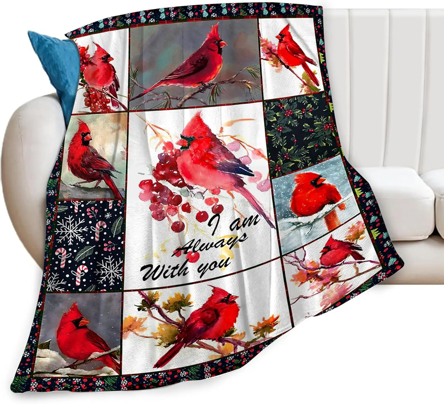 Autumn Christmas Throw Blanket for Cozy Home Decor Red Cardinal Bird Holiday Seasonal Gift Throw Fall Warm Winter Blanket
Autumn Christmas Throw Blanket for Cozy Home Decor Red Cardinal Bird Holiday Seasonal Gift Throw Fall Warm Winter Blanket