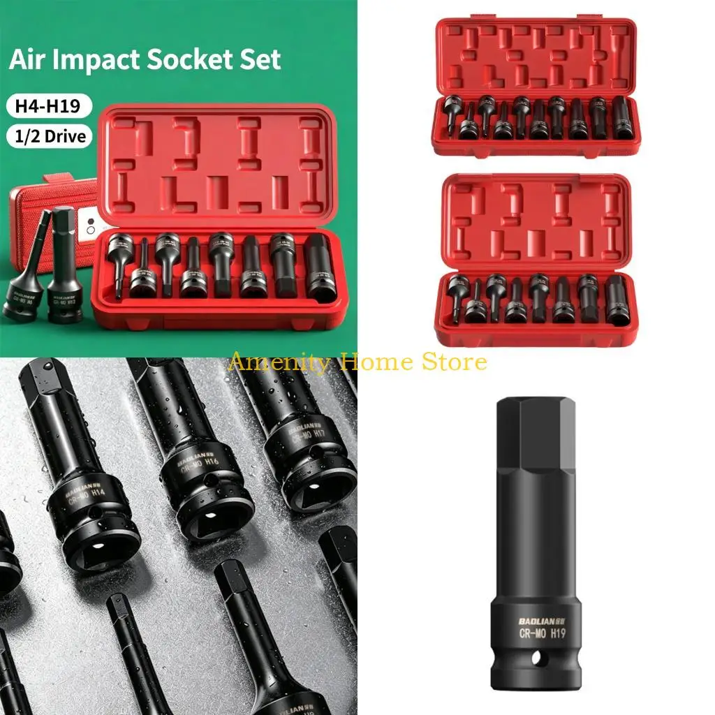 F26C Socket Set 1/2" Drive Ratchets Screwdriver Torques Wrench Bit Tool Repair Tool
F26C Socket Set 1/2" Drive Ratchets Screwdriver Torques Wrench Bit Tool Repair Tool
