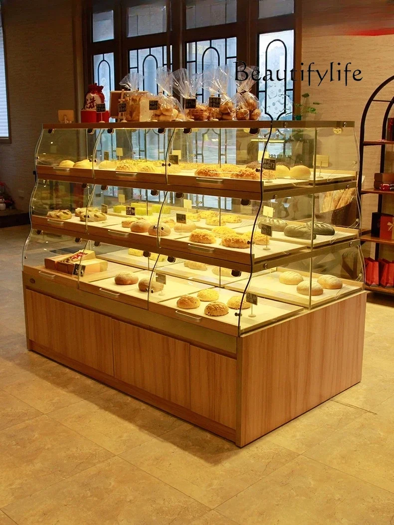 A Bread Display Cabinet, Bread Rack, Island Cabinet, Cake Shop, Bread Rack, Glass, Commercial Drawer Type
A Bread Display Cabinet, Bread Rack, Island Cabinet, Cake Shop, Bread Rack, Glass, Commercial Drawer Type