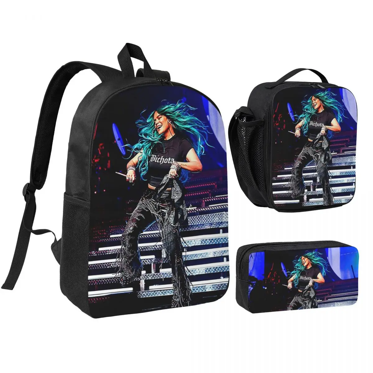 Karol G Backpack Boys Girls BookBag School Bag Shoulder Bags 3ps Insulated Lunch Bag Pencil Case
Karol G Backpack Boys Girls BookBag School Bag Shoulder Bags 3ps Insulated Lunch Bag Pencil Case