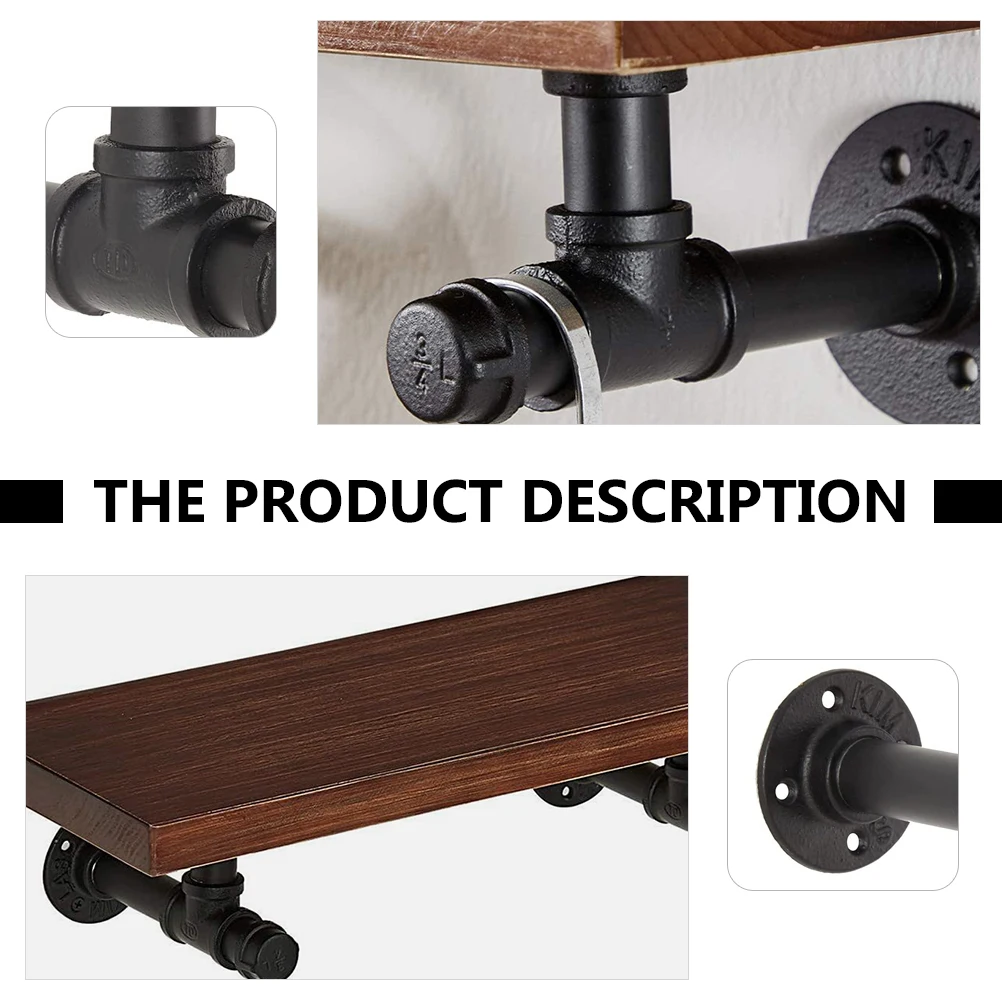 Wall Mount Pipe Brackets Iron Shelf Rack Storage Solution Modern Decor Plant Display Kitchen Supplies Retro Style Easy Assemble
Wall Mount Pipe Brackets Iron Shelf Rack Storage Solution Modern Decor Plant Display Kitchen Supplies Retro Style Easy Assemble