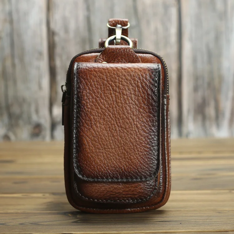 Retro Style Leather Waist Bag for Men Outdoor Sports Bag Top Layer Cowhide Soft Leather Mobile Phone Bag Casual Purse
Retro Style Leather Waist Bag for Men Outdoor Sports Bag Top Layer Cowhide Soft Leather Mobile Phone Bag Casual Purse