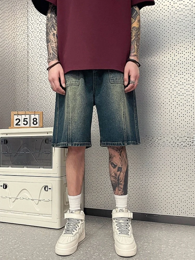Casual Men's Short Jeans Summer High Street Vibe Thin Washed American Retro Trendy Straight Tube Loose Fit No Stretch
Casual Men's Short Jeans Summer High Street Vibe Thin Washed American Retro Trendy Straight Tube Loose Fit No Stretch