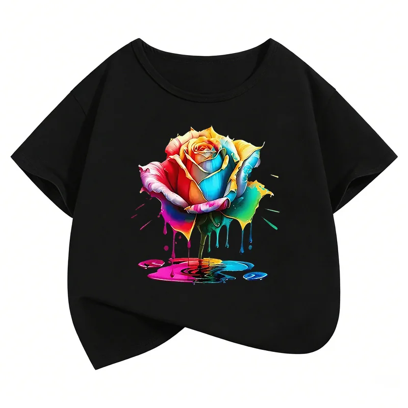Colorful Flower Design Floral Gothic T Shirts Fashion Kids Children's T-shirt Boys Girls Summer Spring Casual Top Tee Shirt
Colorful Flower Design Floral Gothic T Shirts Fashion Kids Children's T-shirt Boys Girls Summer Spring Casual Top Tee Shirt