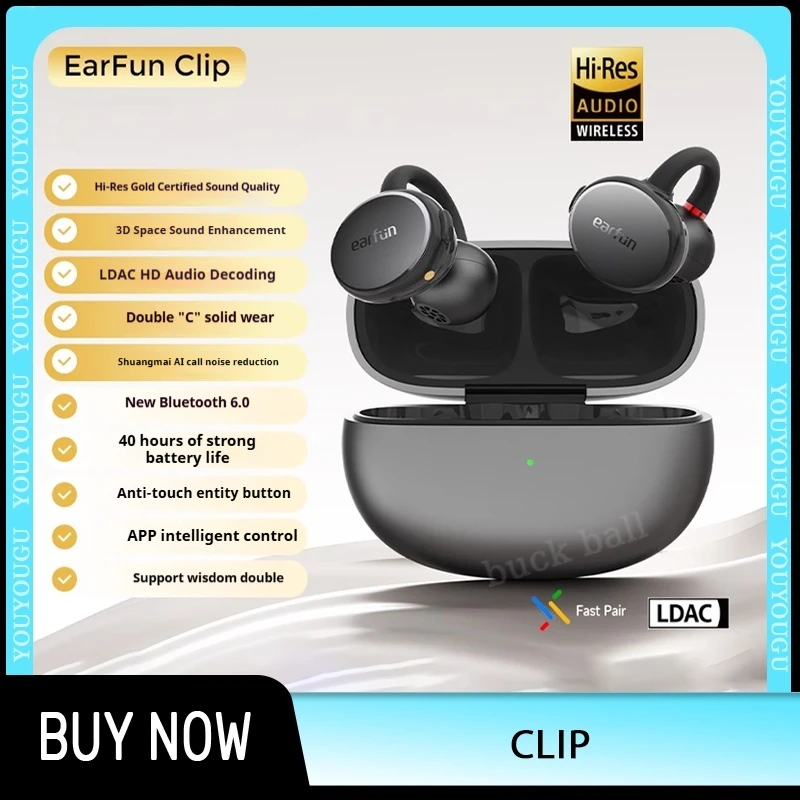 EarFun Clip Wireless Earphones 2 MIC AI ENC Bluetooth 6.0 Earhook Earphone LDAC Directional Sound Transmission Earbuds Low Delay
EarFun Clip Wireless Earphones 2 MIC AI ENC Bluetooth 6.0 Earhook Earphone LDAC Directional Sound Transmission Earbuds Low Delay