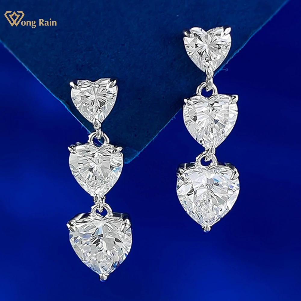 Wong Rain 100% 925 Sterling Silver 5-7MM Heart Cut Lab Sapphire Gemstone Tassel Drop Dangle Earrings Stud Fine Jewelry Wholesale
Wong Rain 100% 925 Sterling Silver 5-7MM Heart Cut Lab Sapphire Gemstone Tassel Drop Dangle Earrings Stud Fine Jewelry Wholesale